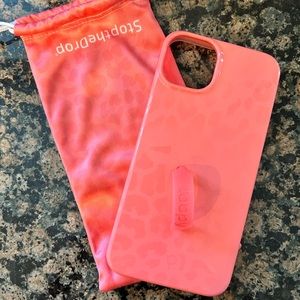 iPhone 14 Plus Coral Leopard Loopy Case